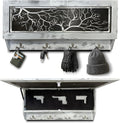 Winter Family Tree Gun Concealment Decor - Handcrafted Wooden Gun Cabinets - Gun Shelf Hidden Storage for Rifles, Shotguns, & Handguns - Quick Access Hidden Wall Safe